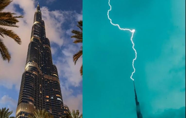 బుర్జ్ ఖలీఫాపై పిడుగు… వీడియో వైరల్ -షేర్ చేసిన‌ దుబాయ్ యువరాజు