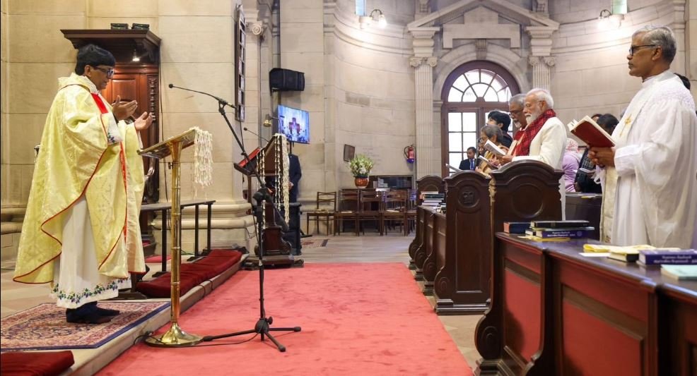 ఢిల్లీలో ప్రధాని మోడీ క్రిస్మస్ ప్రార్థనలు